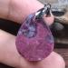 Natural Ruby Zoisite Pendant - Rare Red & Green Crystal Jewelry for Luck Love & Wealth - AAAA Quality Silver Beads - Buy Online on GoSupps.com