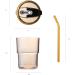BLUEPOLAR 13oz Amber Tumbler Water Bottle with Straw and Lid - Insulated Glass Coffee Mug - Buy Online on GoSupps.com