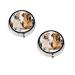 Pomeranians Pattern Printed Mini Round Pill Box Pill Box 3 Compartment Medicine Pill Case Pill Organizer Travel Pillbox Portable Pill Box for Pocket Home Office Use