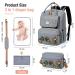 Buy Tonyeee Personalized Diaper Backpack | Stylish Travel Baby Bag with Removable Cross Body Bottle - Gray - Buy Online on GoSupps.com