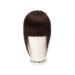 Hair Bangs Human Hair Bangs 3 Clips 3D Blunt Cut Natural Hair Bangs OverHead Clip in Hair Extensions Non-Remy 2.5"x4.5" Black Brown Blonde Clip in Bangs(Color:Darkest Brown 02)