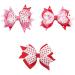 CLSSLVVBN Girls Bow Hair Clip Double Layer Pins Heart Shape Hairgrip Decoration Styling Hairband Headwear Party Favors Daily Wear Forked Tail Pink - Buy Online on GoSupps.com