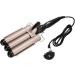 KUIKUI Three Barrel Curling Iron Wand for Effortless S-Shaped Waves - Adjustable Hair Curler Waver Crimper Hair Styling Tool - Buy Online on GoSupps.com