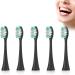 5 Pack Vibe Series Compatible Replacement Toothbrush Heads with Nylon Bristles - Black - Buy Online on GoSupps.com