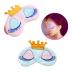 AKOAK Pack of 2 Cute Girl's Travel Princess Crown Sleeping Eye-Shade Blindfold Nap Cover Eye Mask(Pink+Light Blue)