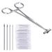 Septum Clamps with 20Pcs Piercing Needles 14G 16G 18G 20G Surgical Stainless Steel Septum Forceps for Nose Septum Piercing style-1