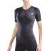 LP SUPPORT Women's AIR Compression Short Sleeve Top - Compression Base Layer Shapewear - Breathable Shapewear Fabric Small Dark Gray
