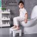 Squatting Toilet Stool 7'' for Adults - Modern Fashion Kitten Style, Anti-Slip Design - Buy Online on GoSupps.com