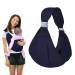 1 Piece of Baby Sling Breathable Baby Carrier Portable Newborn Carrier Adjustable Shoulder Strap Safe and Soft Suitable for Carrying Babies Out (Navy Blue)