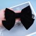 Inilbran Vintage Satin Bow Hair Barrettes Large Velvet Bow Hair Clips Winter Ribbon Bow Head Clip Barrette French Bowknot Hairclips Decorative Hair Accessories for Women and Girls Headdress(Black 2) - Buy Online on GoSupps.com