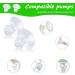 10 Pieces of Wearable Milk Pump Flanges - Compatible with Mercocy S12 Pro/S12/S9 | 5 Sizes of Milk Pump Accessories for Optimal Comfort - Buy Online on GoSupps.com
