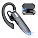 Bluetooth Headset Wireless Earpiece with MIC for Cell Phones 2022 New Hands-Free Wireless Headset 80H Talking Time with Charging Case Single Ear Bluetooth Earphone for Driving 530-2