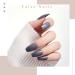 Glossy Coffin Press on Nails Gray Ballerina Full Cover Fake Nails Artificial Acrylic Medium False Nails for Women and Girls (24PCS) - Buy Online on GoSupps.com