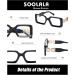 SOOLALA The Reading Glasses Company Blue Light Blocking Womens Reading Glasses Black 3.0 x - Buy Online on GoSupps.com