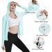 Qualidyne Women's UPF 50+ Sun Protection Hoodie Jacket - Blue, Medium - Buy Online on GoSupps.com