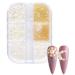 Evenden 1 Box Pearl Decorations Nail Charms White Round Nail Parts Gold Steel Beads Balls Jewelry Nail Art Accessories Color: ZZ01
