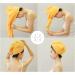 Ultra-Absorbent Microfiber Hair Towel Turban for Curly & Thick Hair Fast Drying & Frizz Control (Yellow) - Buy Online on GoSupps.com