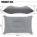 JAKENHAM 2Pack Ultralight A4 Size Inflatable Travel Pillow - Small Squared Flocked Fabric Air Pillow for Traveling, Holiday Trip, Hiking, Camping - Gray - Buy Online on GoSupps.com
