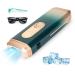 IPL Laser Hair Removal for Woman and Men Sextupole Hair Removal Device with Ice Cooling Care Function Visible Results in 2 Weeks Laser Hair Removal Care Painless Safe Gentle at Home Full Body Green