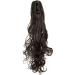 Claw Jaw Ponytail Extension Long Wavy Synthetic Hair Extensions Ponytail 24 Inch-Deep Curly Dark Brown-deep Curly 24 Inch Dark Brown-Curly - Buy Online on GoSupps.com
