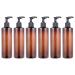 Beaupretty 6Pcs 250ml Soap Dispenser Pump Bottles Travel Empty Lotion Pump Bottle Refillable Bottle for Liquid Soap Lotions Shampoo (Brown Body Random Pump Head)
