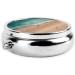 Portable 3 Compartment Round Pill Box Organizer - Aerial View Beach Design for Travel - Buy Online on GoSupps.com