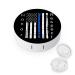 Thin Blue Line American Flag Round Case For Contact Lens Kit Storage Box with Mirror Printed