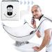 Beard bib for Man Shaving Tool Hair Clippings Beard Trimming Bib Non-Stick Beard Apron Hair Catcher Cloth Father's Day gift for Dad Boyfreind Husband White