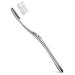Luxinity stainless steel toothbrush manual toothbrush with replaceable head - starter set including 1 bristle head medium (brushed)