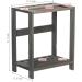 Vintage Gray Solid Wood Billiards Pool Cue Rack Floor Stand with Ball and Chalk Storage - Buy Online on GoSupps.com