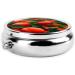 Red Peach Portable Metal Pill Box - Mini 3-Compartment Travel Case with Hinged Fastening Ideal for Small Pills - International Shipping Available - Buy Online on GoSupps.com