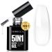 TOMICCA 5 in 1 Builder Nail Gel- Builder Base Strengthening Clear Nail Gel for Hard Strong Nails Tips & Extensions Clear Builder Gel for Nails Repair Nail Art Decoration Easy to Shape(Clear 15ML)