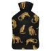 Cheetah Hot Water Bottle With Cover Plush Bed Bottle Hand Warmer For Adults And Children 26.5X15.3cm