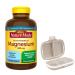 Nature Made Extra Strength Magnesium 400 mg. 180 Softgelsm Bundle with a Pill Oragnizer (2 Items)