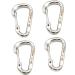 JY-MARINE Spring Snap Hook Heavy Duty 316 Stainless Steel Carabiner Marine Grade Flat Snap Hook with Latch Safety Clip Ship Boat Hook 4 pack