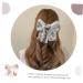 Beavorty embroidered butterfly hair clip french hair clips decorative hair clips bow for hair Bow Clip hair clips for women Fabric Hair Bow Bride Bow Barrette Back Hair Bowknot Miss bow tie - Buy Online on GoSupps.com