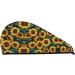 Sunflower Coral Velvet Dry Hair Cap | Ideal for Home Travel Pool Parties & Baths - Quick Drying & Stylish - Buy Online on GoSupps.com