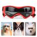 Pedomus dogs sunglasses adjustable windshield straps for UV sunglasses waterproof protection for small dogs red hands