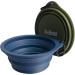 Petbonus Foldable Dog Bowls - 2 Pack Silicone Leak-Proof Travel Bowls for Dogs (1000ml Army Green & Marine Blue) - Buy Online on GoSupps.com