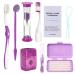 Braces Cleaning Kit for Teeth  Portable Orthodontic Toothbrush Kit Oral Care Dental Travel Kit - Interdental Brush Dental Wax Dental Floss Toothbrush Box (Purple)