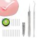 (12 +3) Ingrown Toenail Correction Treatment Kit Ingrown Toenail Correction Strips Brace Kit Ingrown Toenail File and Lifter Ingrown Toenail Corrector Straightener Strips for Nail Foot Care