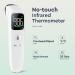 No-Touch Digital Forehead Thermometer for Adults and Kids - High Accuracy, Ultra Clear LED Screen, Fever Alarm - White - Buy Online on GoSupps.com