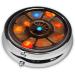 Flaming Flywheel Round Pill Box | 3 Compartment Portable Travel Organizer for Easy Pill Storage - Buy Online on GoSupps.com