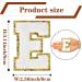 Glitter White Iron on Letter Patches for Clothing - 6 Pieces, 3.14 inch E with Golden Edge - Perfect for Jackets - Buy Online on GoSupps.com