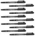 FOMIYES 10pcs Eyebrow Marker Pen Lip Mapping Pen Eyebrow Tattoos Pen Marker Pens Body Eyebrow Pencil Plastic 13.9x1.8cm Black
