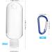 5 Pcs 50ml Refillable Travel Bottles Portable with Hook Portable Hand Sanitizer Containers with Carabiner Plastic Clear Bottles for Outdoor Travel Business Trip(Hook Color Random) Transparent-5pcs - Buy Online on GoSupps.com