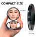 BelleJiu Compact Travel Makeup Mirror - Small Portable Folding Mirror in Black - Buy Online on GoSupps.com