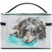 Travel Make-Up Bag - Portable Watercolor Dachshund Cosmetics Organizer for Women & Girls - Buy Online on GoSupps.com