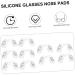 Shop Soft Silicone Nose Pads for Glasses | 5 Pairs of Clear U-Form Mini Nose Pads | Slipproof Pebble Gel for Comfort - Buy Online on GoSupps.com
