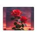 Two Red Roses Flannel Non-Slip Floor Mat - Comfortable Lint-Free Relieving Foot Pressure Suitable for Many Occasions Size: 63x48 Inches